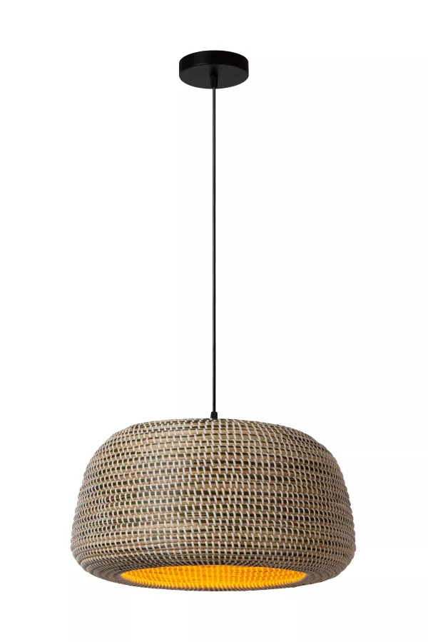 Lucide Maduka - lampe suspendue - Ø 47 x 127,5 cm - brun