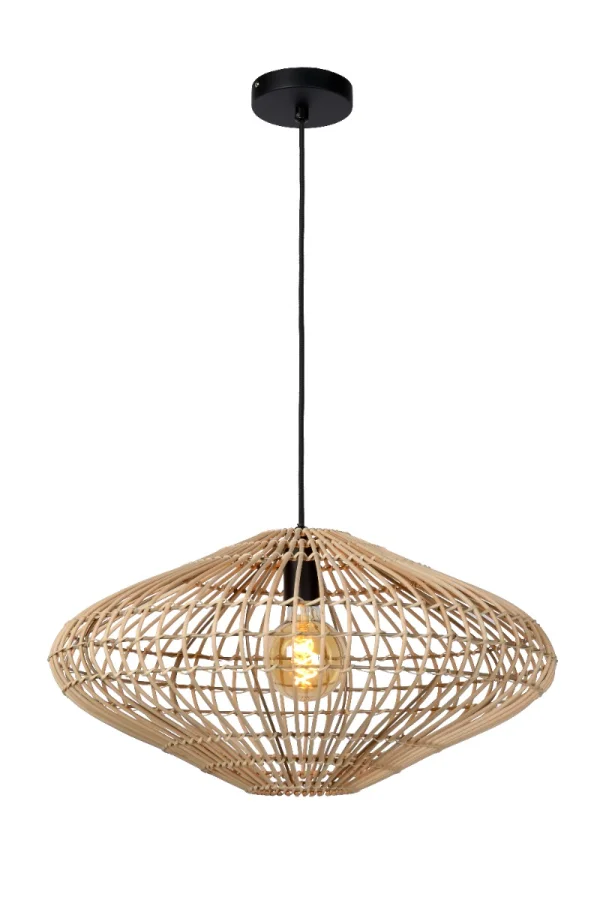 Lucide Magali - lampe suspendue - Ø 56 x 160 cm - brun clair