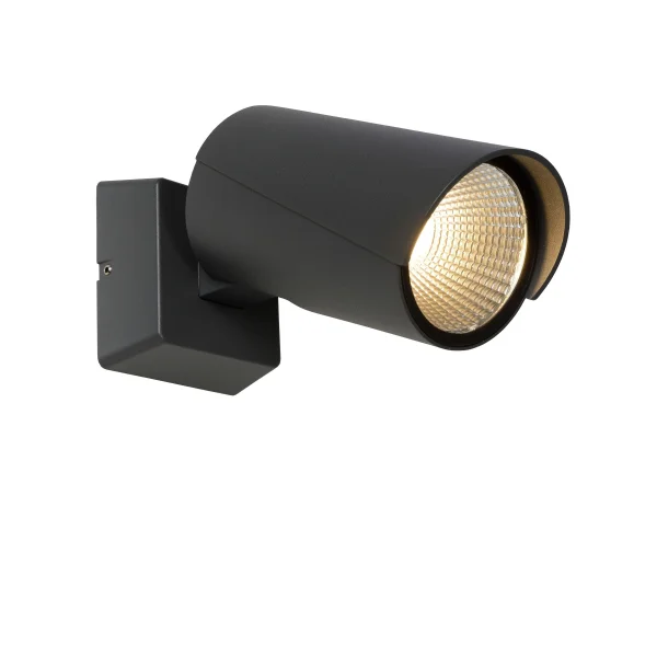 Lucide Manal - Applique d'extérieur - 9 x 14 x 17 cm - 12W LED inclus - IP65 - anthracite