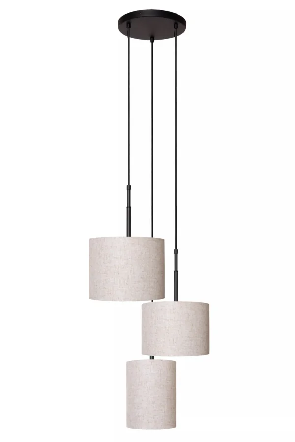 Lucide Maya - lampe suspendue 3L - Ø 46 x 177 cm - beige