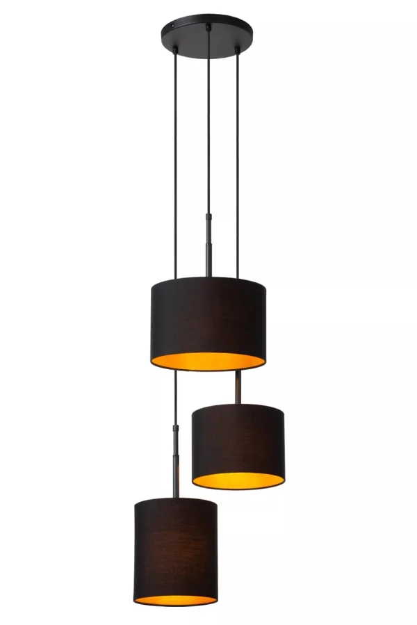 Lucide Maya - lampe suspendue 3L - Ø 46 x 177 cm - noir
