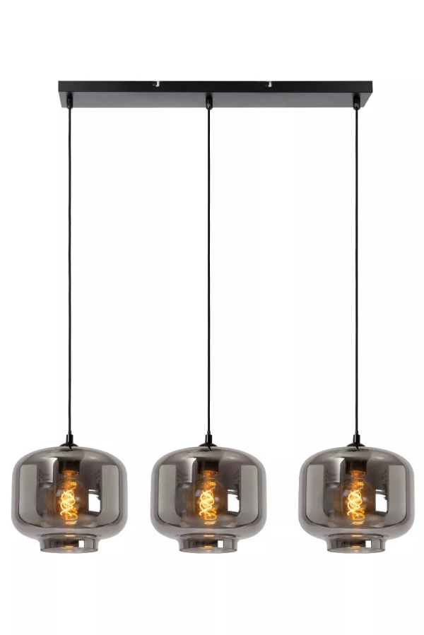 Lucide Medine - lampe suspendue - 90 x 25 x 159,7 cm - fumé