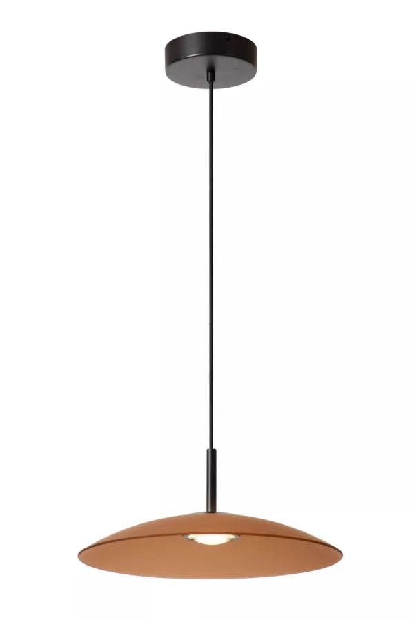 Lucide Menga - lampe suspendue - Ø 40 x 150 cm - 12W LED dimmable inclus - amber