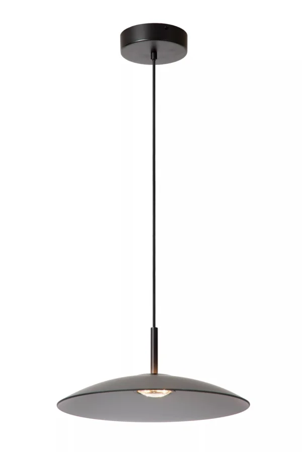 Lucide Menga - lampe suspendue - Ø 40 x 150 cm - 12W LED dimmable inclus - fumé