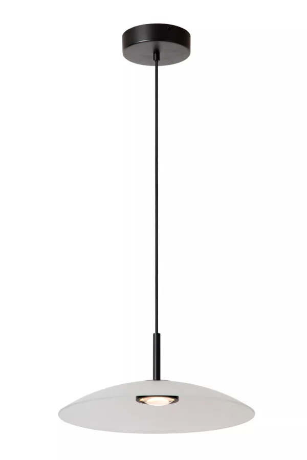 Lucide Menga - lampe suspendue - Ø 40 x 150 cm - 12W LED dimmable inclus - opal