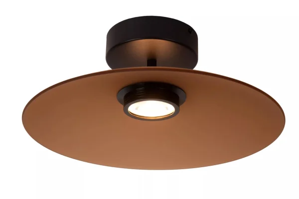 Lucide Menga - lampe suspendue - Ø 40 x 16 cm - 12W LED dimmable inclus - amber