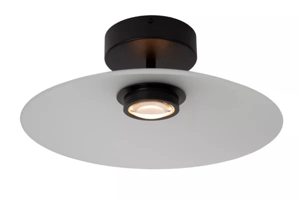 Lucide Menga - lampe suspendue - Ø 40 x 16 cm - 12W LED dimmable inclus - opal