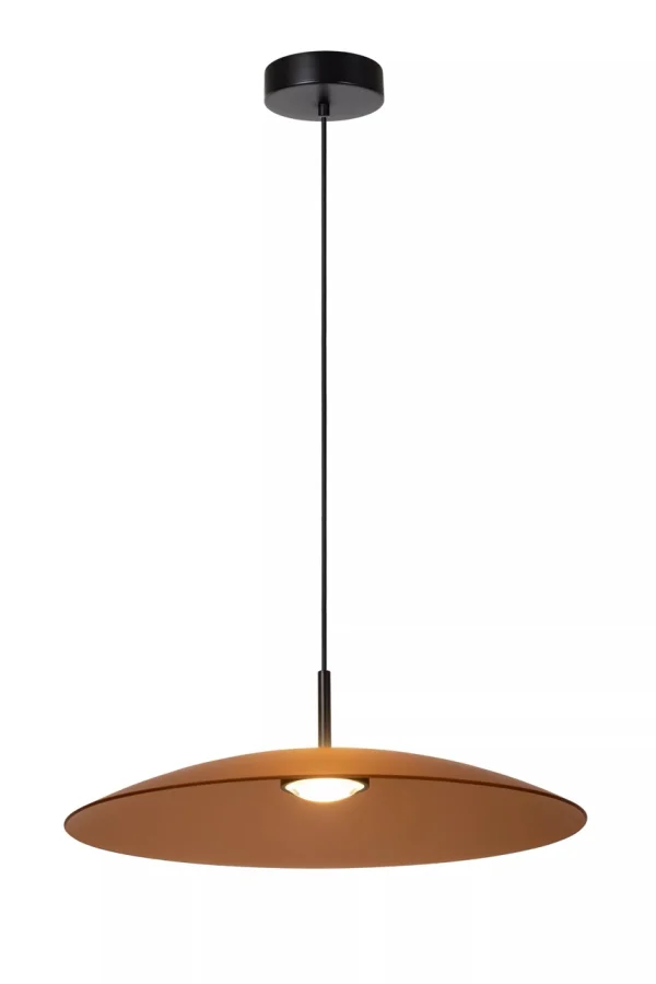 Lucide Menga - lampe suspendue - Ø 60 x 150 cm - 18,6W LED dimmable inclus - amber