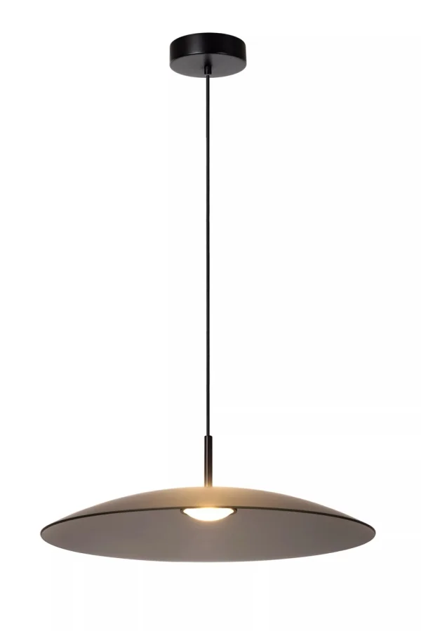 Lucide Menga - lampe suspendue - Ø 60 x 150 cm - 18,6W LED dimmable inclus - fumé