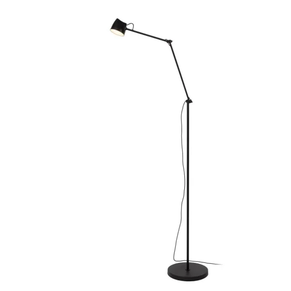 Lucide Milne - lampadaire avec variateur tactile - 143 cm - 8W dimmable LED inclus - noir