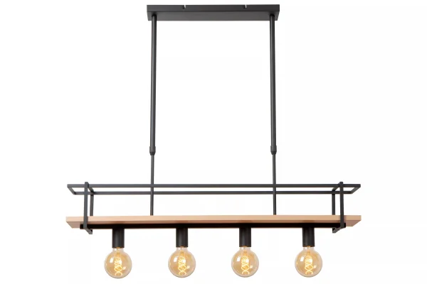 Lucide Milonga - lampe suspendue - 100 x 20 x 130 cm - noir