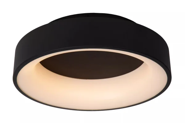 Lucide Mirage - plafonnier - Ø 38 x 11,5 cm - 22W LED dimmable inclus - noir