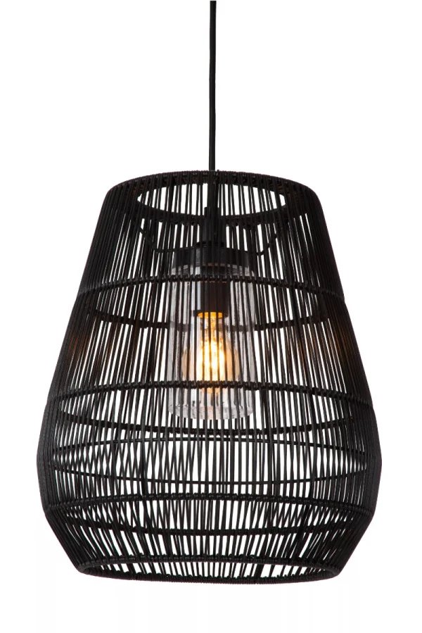 Lucide Nerida - lampe suspendue - Ø 35 x 389 cm - IP44 - noir