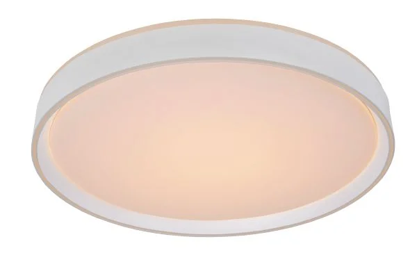 Lucide Nuria - plafonnier - Ø 50 x 7,5 cm - 36W LED inclus - 3 niveaux de gradation - blanc