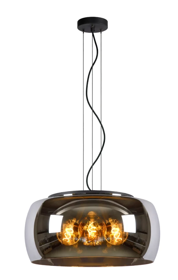 Lucide Olivia - lampe suspendue - Ø 50 x 158 cm - fumé