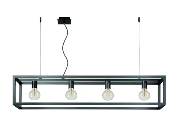 Lucide Oris - lampe suspendue 4L - 120 x 25 x 90 cm - gris fer