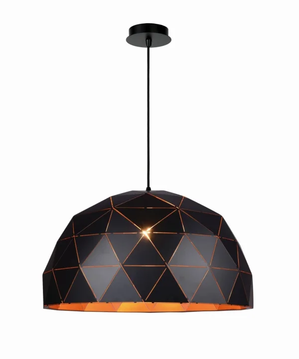 Lucide Otona - grande lampe suspendue - Ø 60 x 160 cm - noir