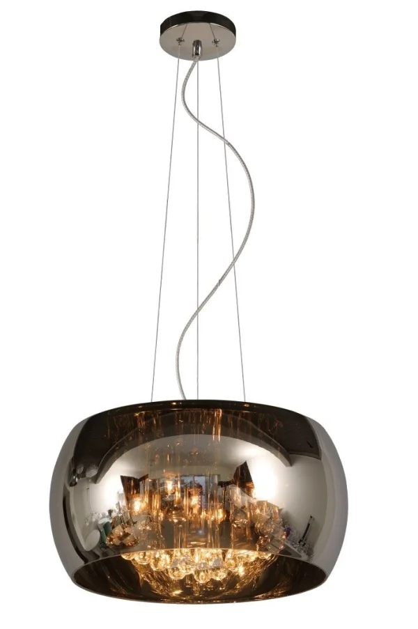Lucide Pearl - lampe suspendue - Ø 40 x 145 cm - chrome