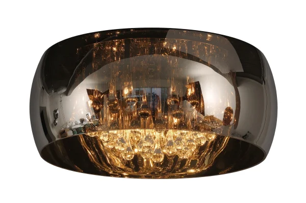 Lucide Pearl - plafonnier - Ø 40 x 21 cm - chrome