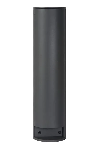 Lucide Powerpoint - poteau avec prises - 10 x 10 x 40 cm - IP44 - noir - prises de terre à 2 broches (version belge)