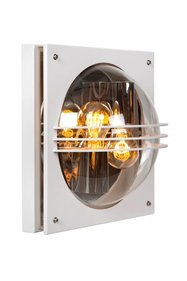 Lucide Privas - Applique d'extérieur - 30,3 x 15,3 x 30,3 cm - IP44 - blanc