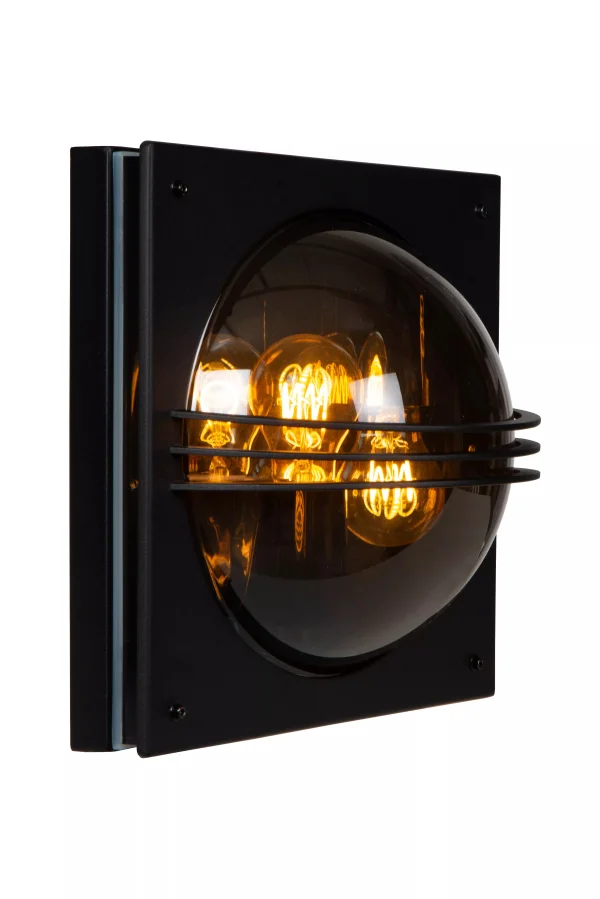 Lucide Privas - applique murale extérieure - 30,3 x 15,3 x 30,3 cm - IP44 - noir