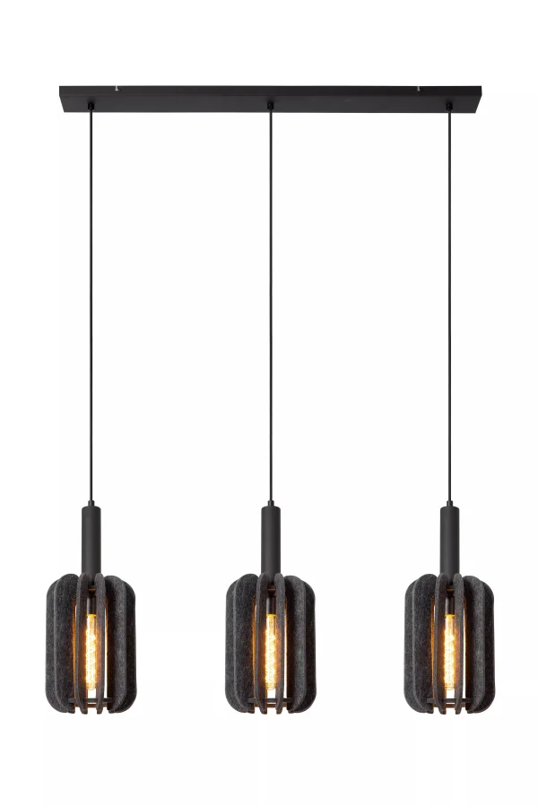 Lucide Rafal - lampe suspendue - 98 x 20 x 183 cm - gris