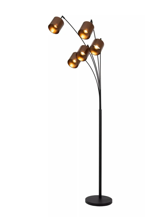 Lucide Rankos - lampadaire - 30 x 71,5 x 200 cm - brun rouille