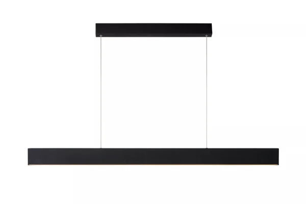 Lucide Raya LED - lampe suspendue - 119 x 4 x 138 cm - 36W LED inclus dimmable - 2700K - noir