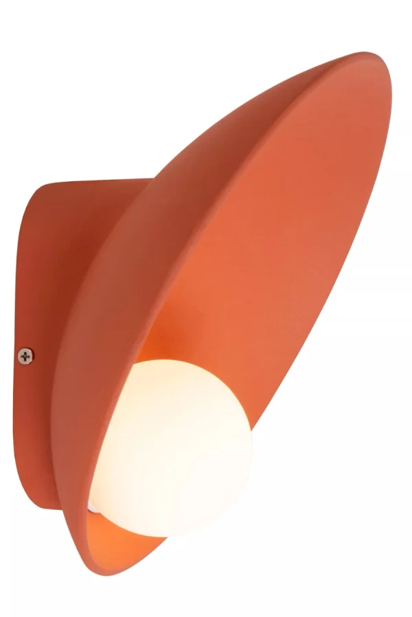 Lucide Raynell - applique murale - 23,5 x 15,5 x 23,5 cm - 6W LED dimmable inclus - terracotta