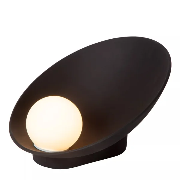 Lucide Raynell - lampe de table - 23,5 x 26,2 x 15,3 cm - 6W LED dimmable inclus - noir