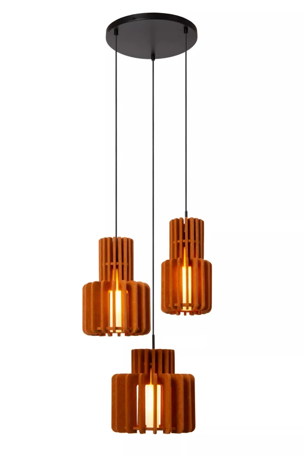 Lucide Rollo - lampe suspendue - Ø 50 x 150 cm - terre cuite