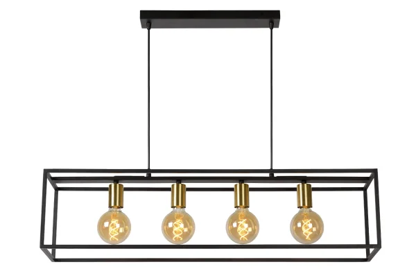 Lucide Ruben - lampe suspendue - 92 x 22 x 152 cm - noir