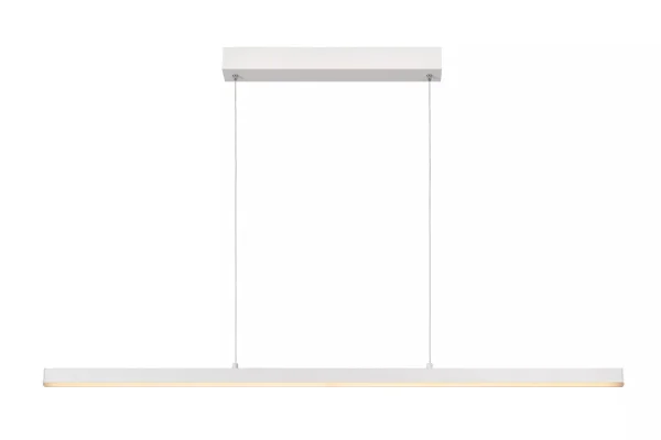Lucide Sigma - lampe suspendue - 118,5 x 8,2 x 150 cm - 30W LED dimmable inclus - blanc