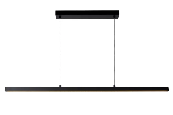 Lucide Sigma - lampe suspendue - 147,7 x 8,2 x 150 cm - 36W LED dimmable inclus - noir