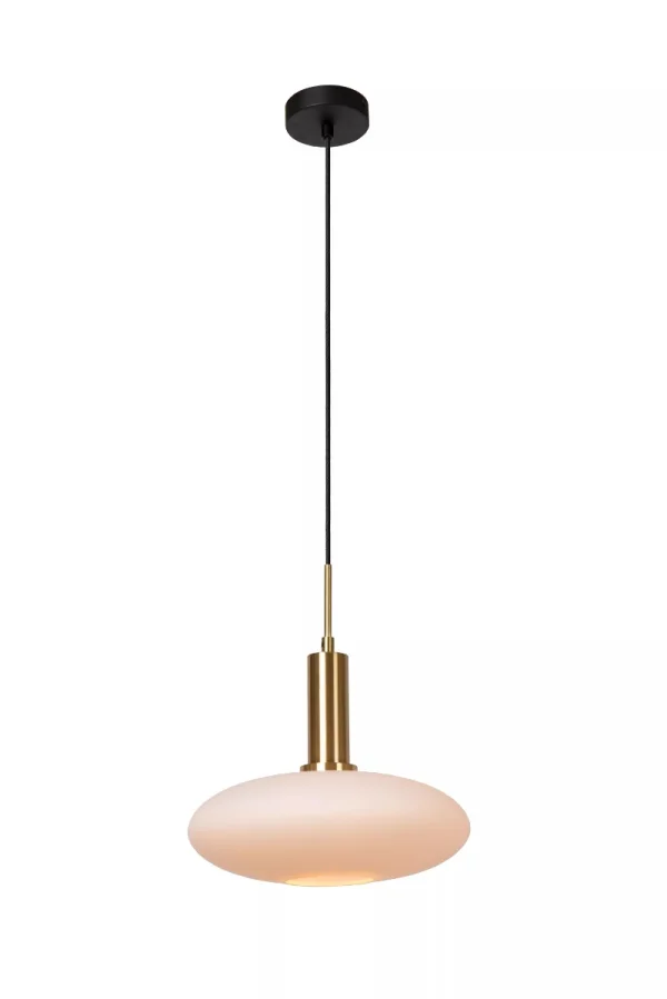 Lucide Singala - lampe suspendue - Ø 30 x 169 cm - opale et or