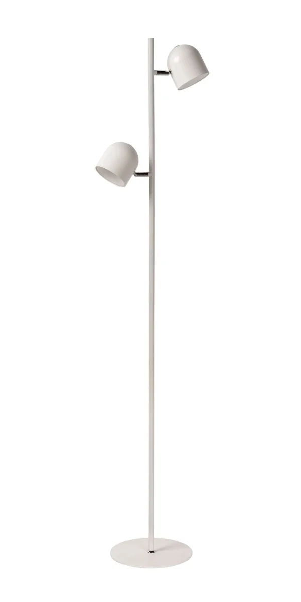 Lucide Skanska - lampadaire - 32 x 23 x 141 cm - 2 x 5W LED dimmable inclus - blanc