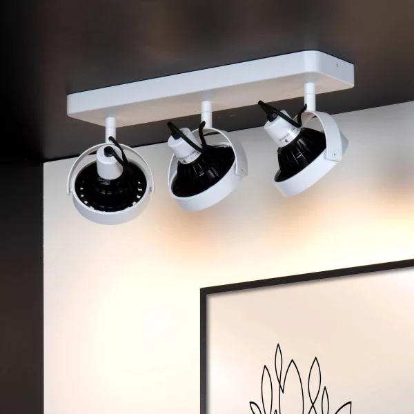 Lucide Tala LED - spot en saillie 3L - 45 x 12 x 20 cm - 3 x 12W LED dimmable inclus - blanc