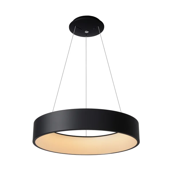 Lucide Talowe LED - lampe suspendue - Ø 60 x 117 cm - 39W LED dimmable inclus - noir