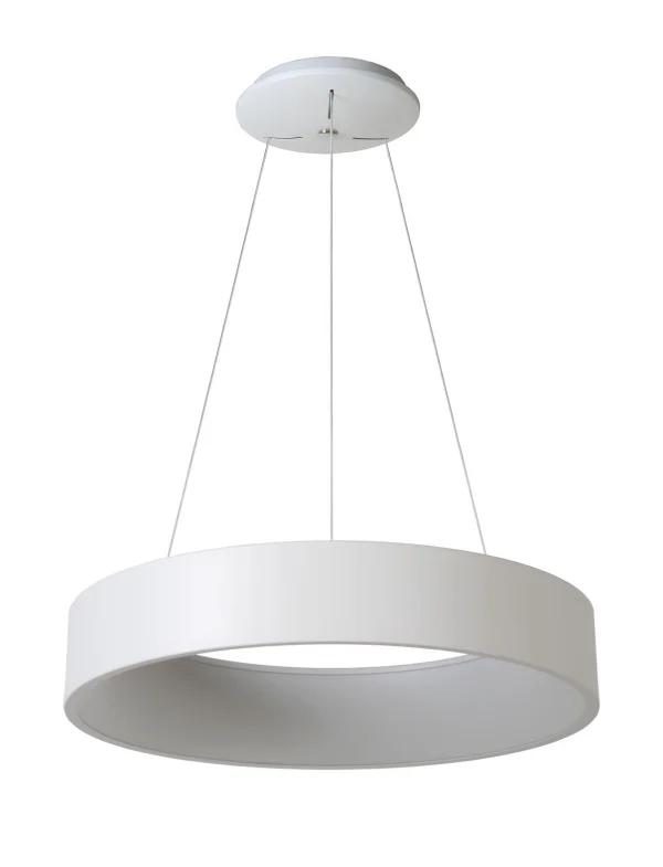 Lucide Talowe Led - lampe suspendue - Ø 60 x 142 cm - 39W LED dimmable inclus - blanc