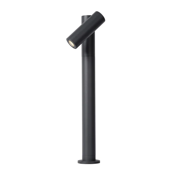 Lucide Tatum - spot de jardin - 10 x 14 x 43 cm - 4,5W LED inclus - IP65 - anthracite