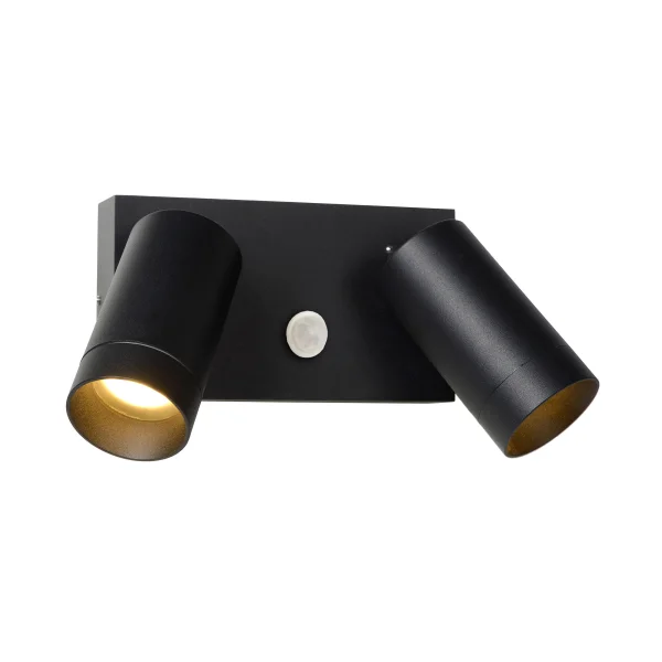 Lucide Taylor - applique extérieure avec détecteur - 18 x 10 x 15,6 cm - IP44 - noir