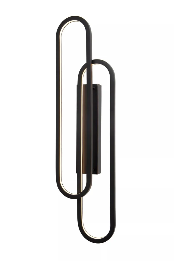 Lucide Thelma - applique murale - 16,5 x 8,7 x 75 cm - 33W LED dimmable inclus - noir