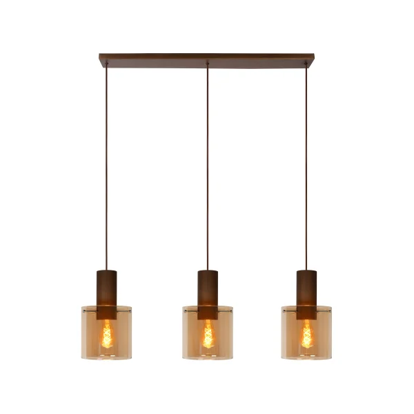 Lucide Toledo - lampe suspendue - 100 x 20 x 165 cm - ambre