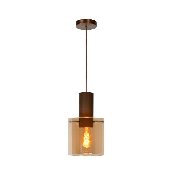 Lucide Toledo - lampe suspendue - Ø 20 x 165 cm - ambre