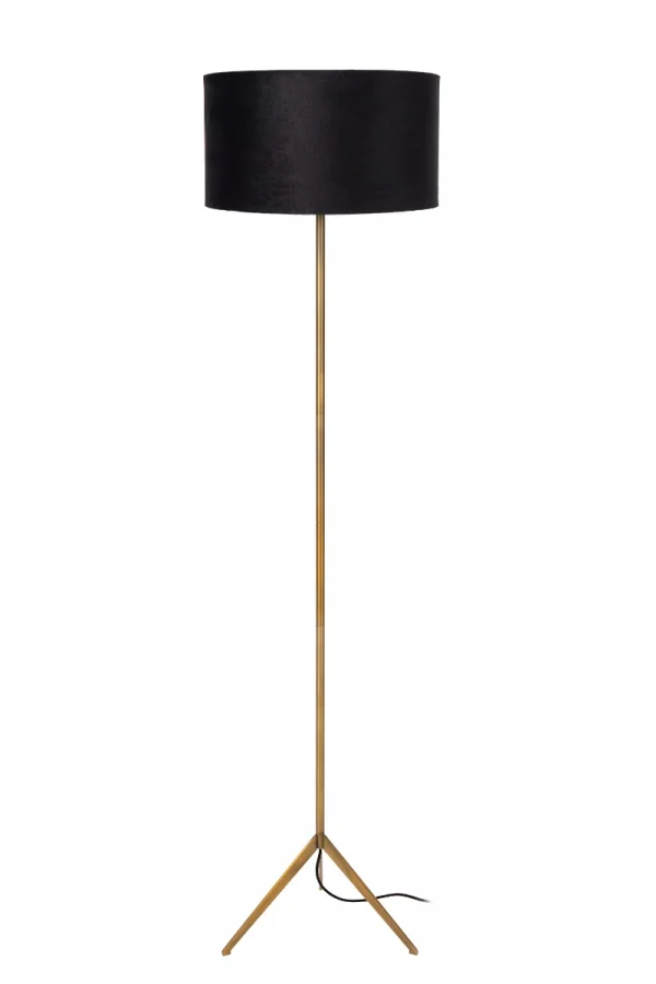 Lucide Tondo - lampadaire - Ø 38 x 147 cm - noir avec or