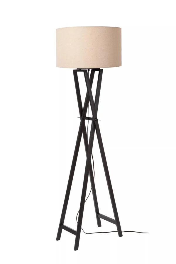 Lucide Trafalgar - lampadaire - Ø 48 x 157 cm - beige et noir