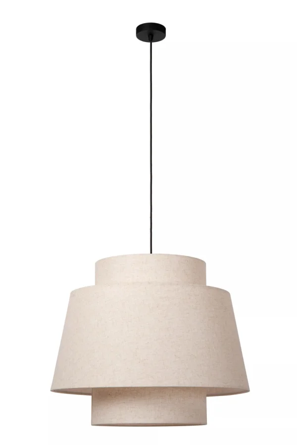 Lucide Tribute - lampe suspendue - Ø 60 x 180 cm - beige