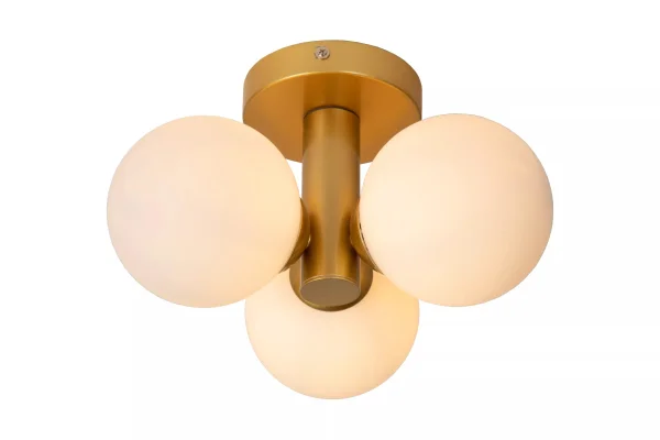 Lucide Trudy - lampadaire - Ø 30 x 18 cm - IP44 - or/laiton mat