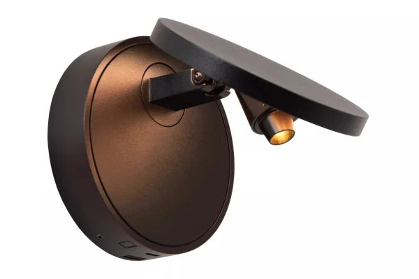 Lucide Ufor - applique murale avec port USB - Ø 12 x 15,1 cm - 8W dim to warm LED inclus - noir